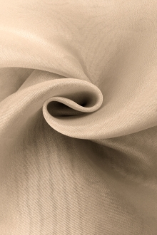 Silk And Poly Blend Metallic Organza0