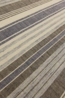 Japanese Woven Cotton and Linen Stripe0