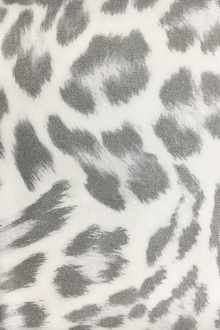 Leopard Printed Metallic Silk Chiffon0