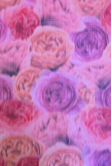 Warp Printed Iridescent Floral Taffeta0