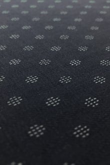 Italian Wool And Lycra Suiting With Woven Dots2