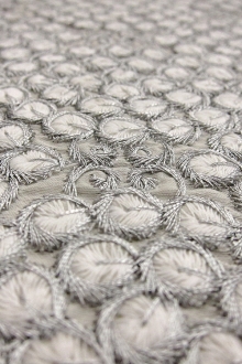 Metallic Embroidered Silk Shantung0