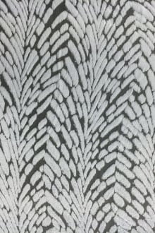 Burnout Velvet With Art Deco Pattern in Ice Grey0