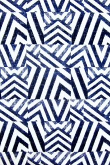 Linen Upholstery Geometric Deco Print0