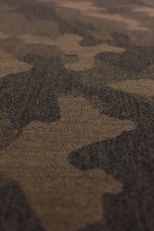 Italian Wool Camouflage Jacquard Suiting Camel/Grey0