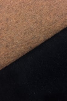 Italian Cashmere Doubleface Coating in Ochre and Black0