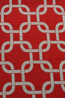 Cotton Rayon Upholstery Knots Print0
