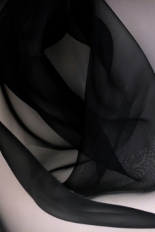 Japanese Polyester Extra Fine Organza in Black0