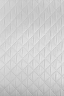 Diamond Quilted Woven Polyester in White0