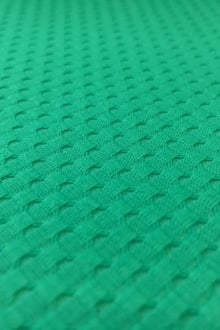 Cotton Stretch Pique in Jade Green0