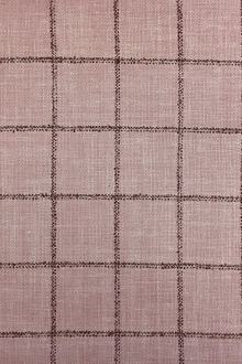 Italian Silk Linen Wool Blend Window Pane in Blush0