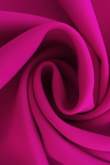 Polyester Stretch Crepe in Fuchsia0