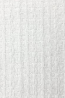 Cotton Nylon Lurex Tweed in White0
