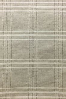 Linen Plaid Novelty With Drawn Thread Work0