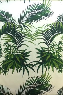 Tropical Palm Leaves Cotton Broadcloth Print0