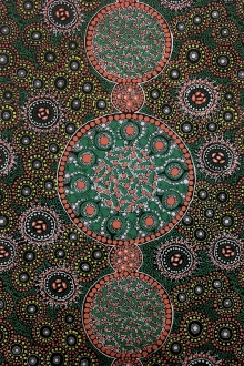 Australian Cotton Print With Aboriginal Motif 0