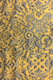 Silk and Poly Blend with Liquid Look Damask Patterns0