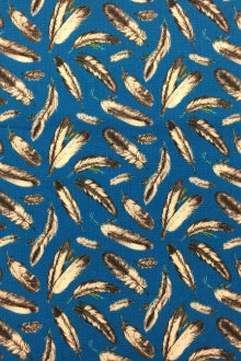Cotton Broadcloth With Feathers Print0