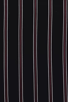 Polyester Georgette Stripe in Navy0