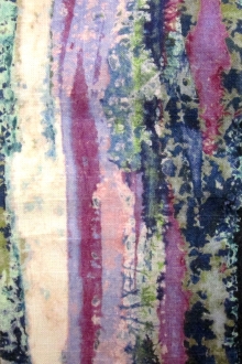 Linen Rayon Blend Upholstery Abstract Print 0