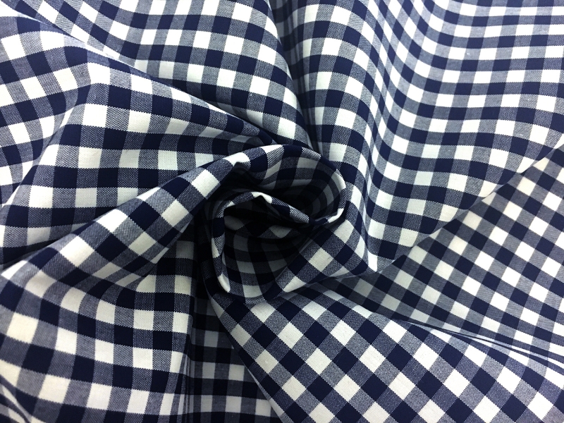 1/4" Cotton Gingham in Navy1
