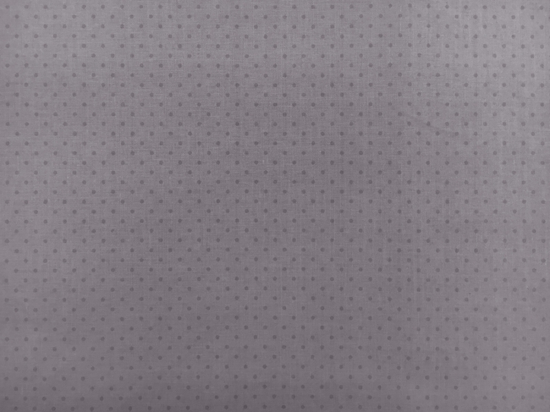 Cotton Broadcloth Polka Dot Print in Grey 0