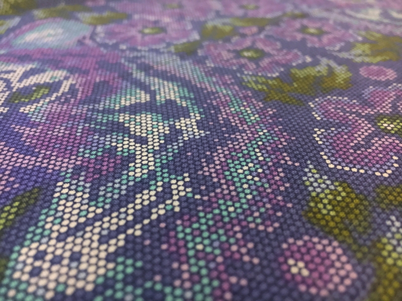 Cotton Broadcloth Purple Tiger Print2