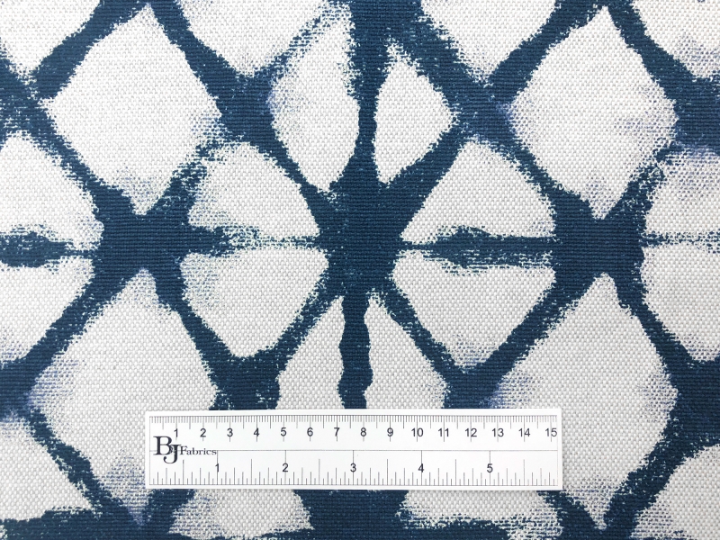 Denim Shibori Cotton Blend Upholstery Print3