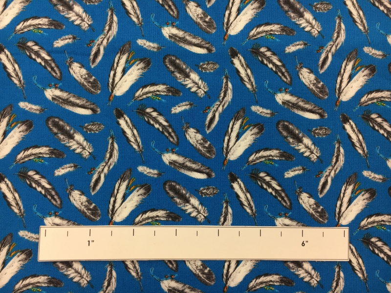 Cotton Broadcloth With Feathers Print1
