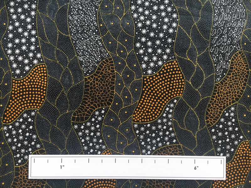 Australian Cotton Print With Aboriginal Motif3