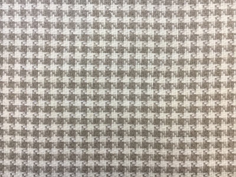 Upholstery Linen Woven Houndstooth in Natural0