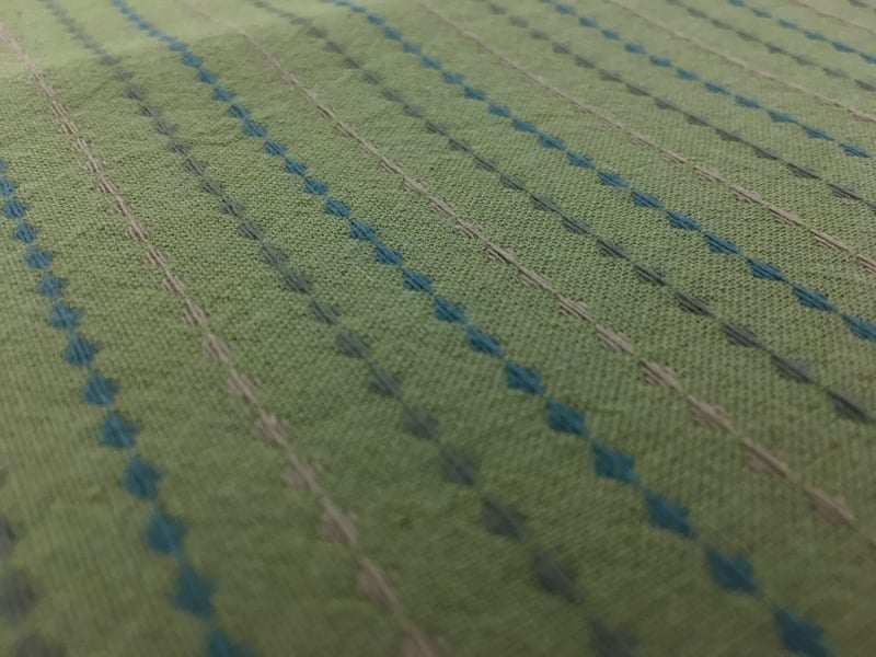 Japanese Cotton Woven Stripe Novelty in Green2