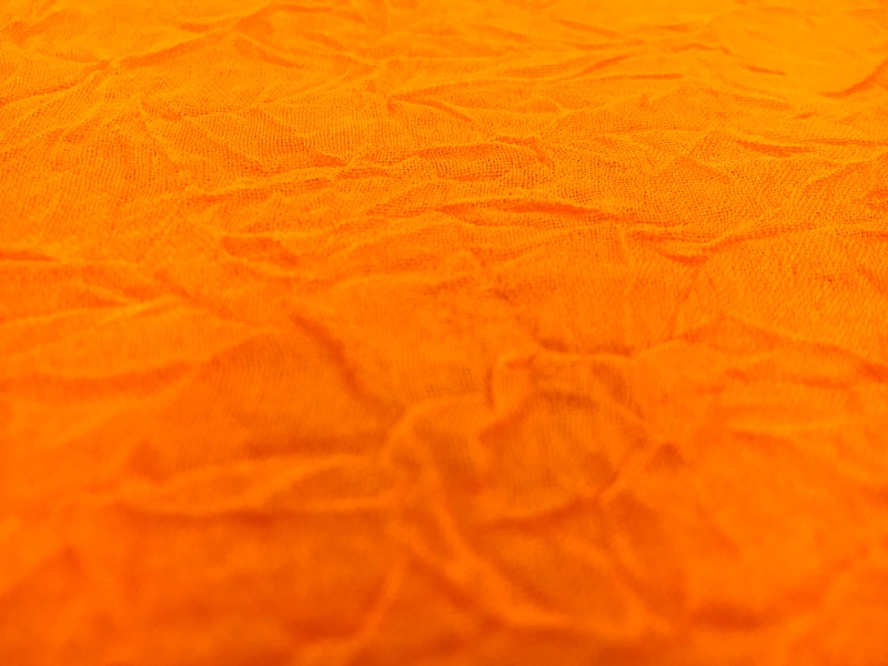 Crushed Silk Organza in Neon Orange1