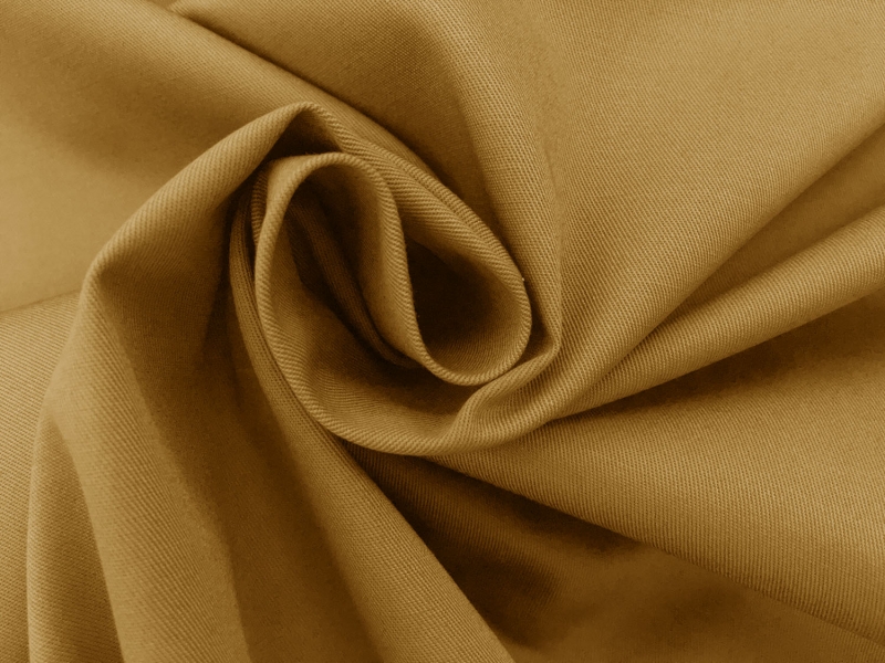 Combed Cotton Fineline Twill in Honey1
