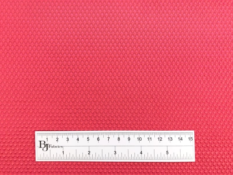 Stretch Cotton Poly Blend Pique in Cherry3