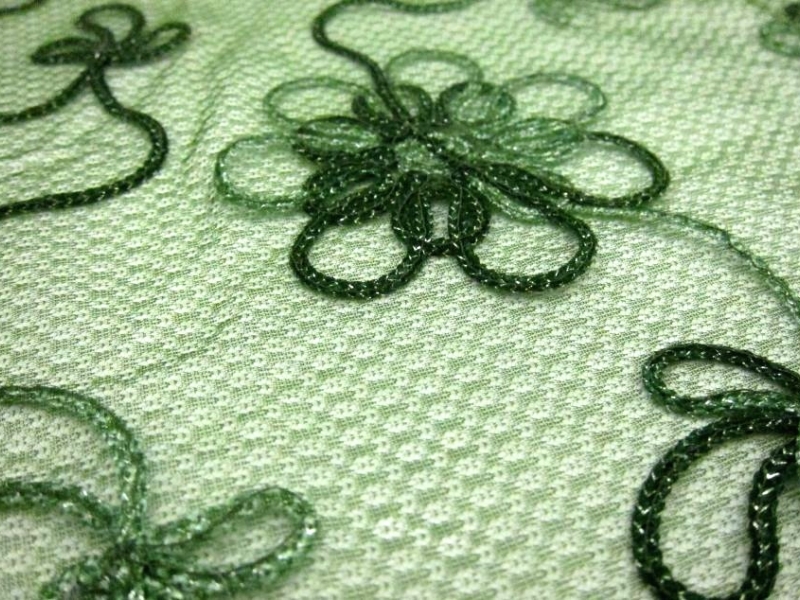 Metallic Ribbon Embroidered Souffle2