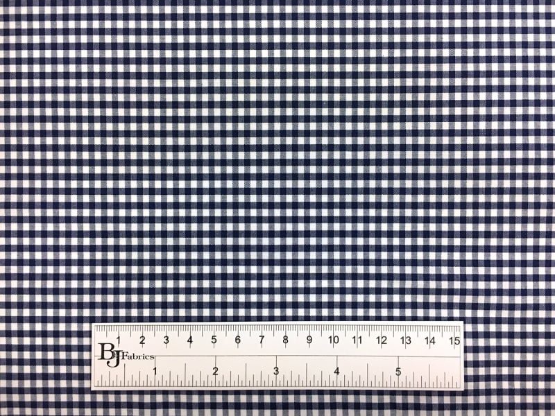 1/8" Cotton Gingham in Navy3