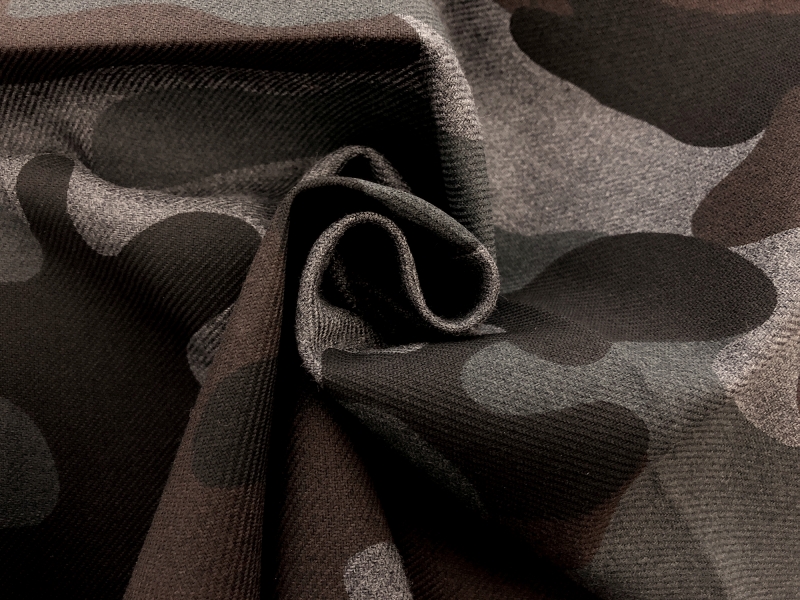 Camouflage Cotton Silk Twill Print2