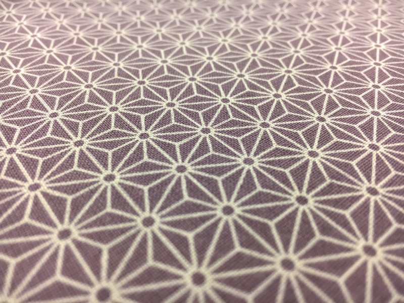 Japanese Cotton Geometric Tessellations Print in Lilac2