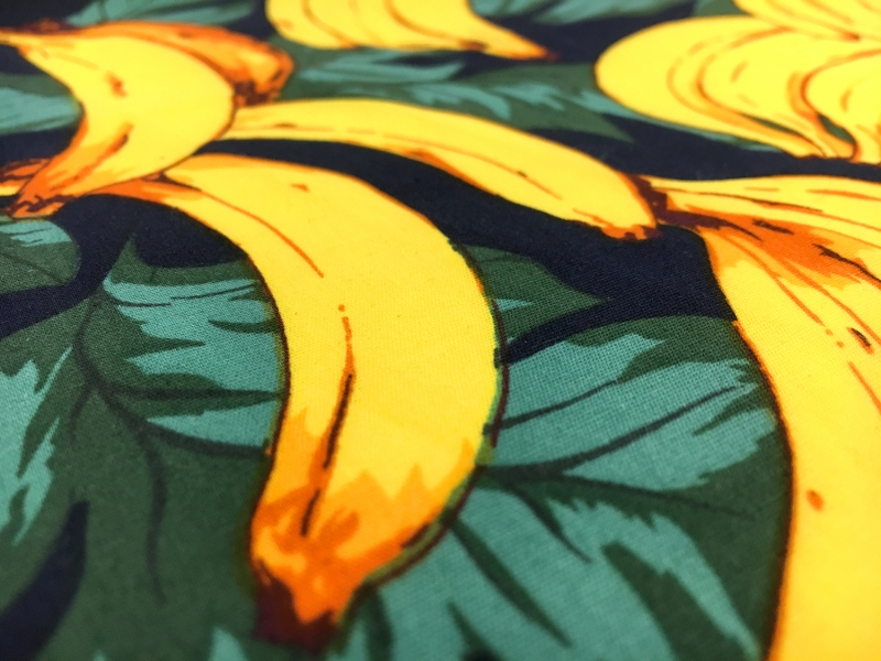 Cotton Broadcloth Banana Bunches Print2