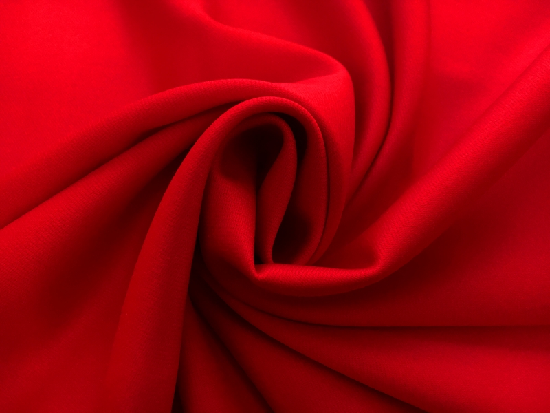 Italian Wool Satin Faille in Red1