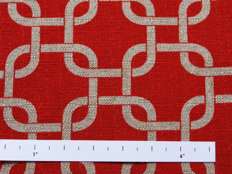 Cotton Rayon Upholstery Knots Print1