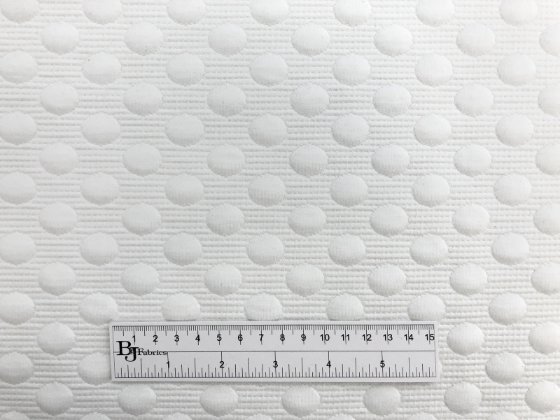 Poly Blend Novelty Dots Knit in White3
