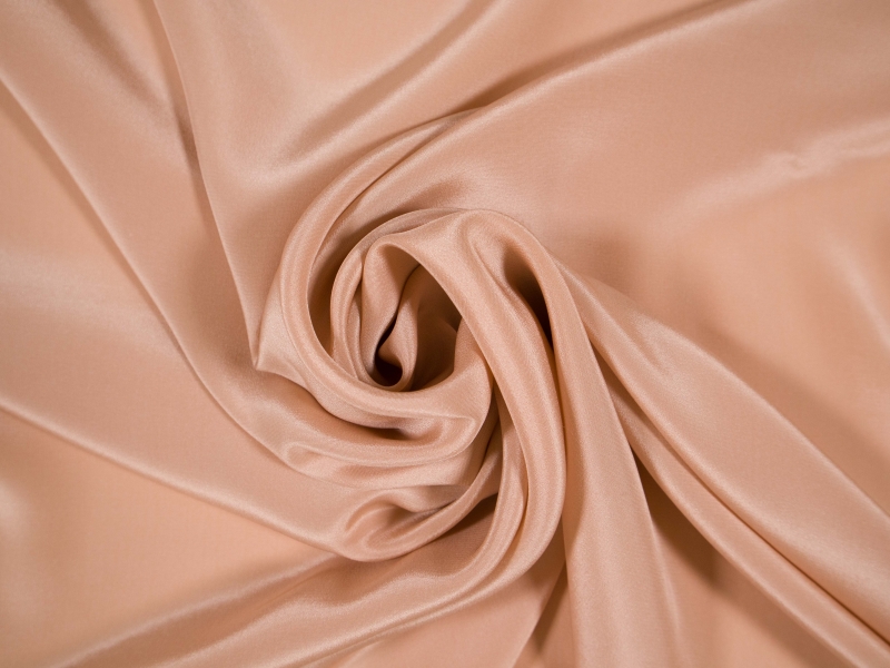 silk Crepe De Chine in nude- bunched