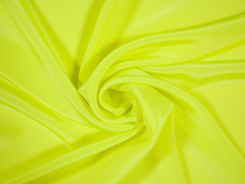 silk Crepe De Chine in key lime- bunched