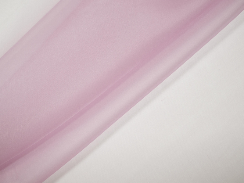 Silk organza in Ballerina pink folded