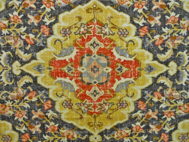 Linen Viscose Upholstery Indian Print0