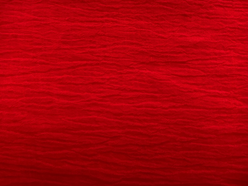 Crinkled Linen Gauze in Ruby0