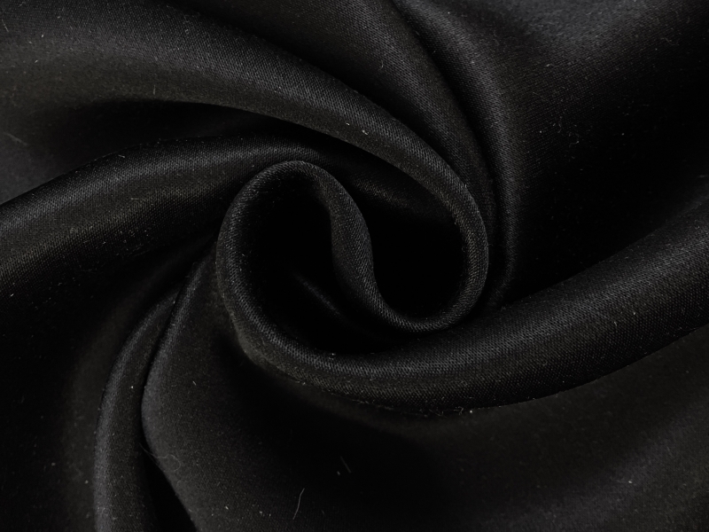 Double Face Silk Charmeuse in Black0