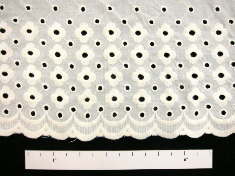Cotton Eyelet in Ivory1